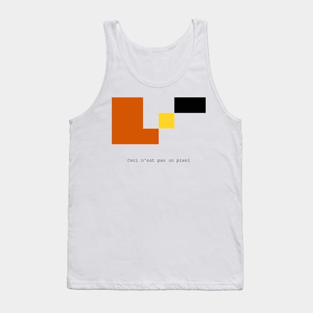 Ceci n'est pas un pixel Tank Top by 8sqr